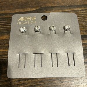 Adrene Hair Charms Pins new set of 4 crystal round